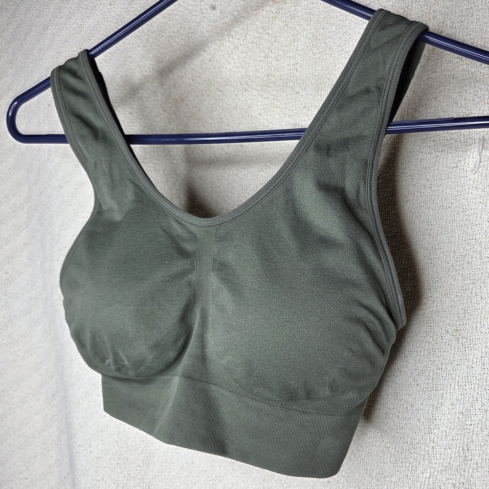 Seamless Olive Sports Bra